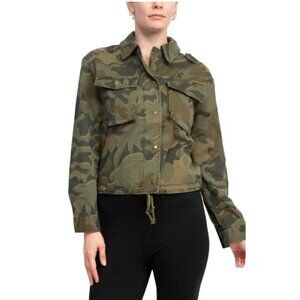 Velvet Heart Lightweight Camo Utility Jacket, Green | Size Large